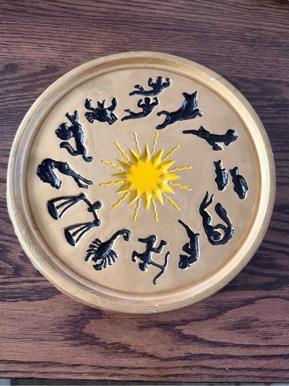 Vintage Handmade Astrology & Sun Wall Art - Signed
